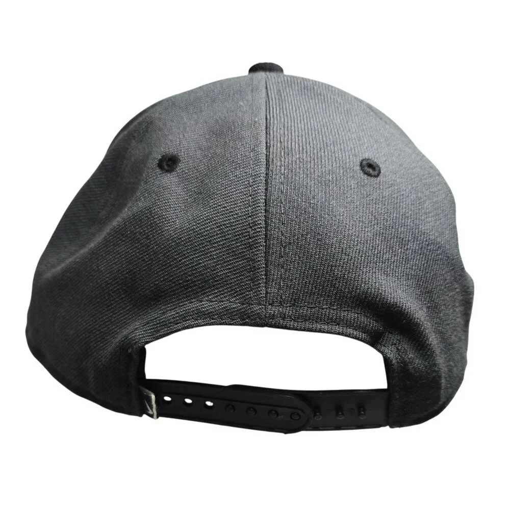Nike Snapback Hat Gray/Black Neon Yellow "Just Do It" Embroidery Adjustable One - Picture 4 of 9